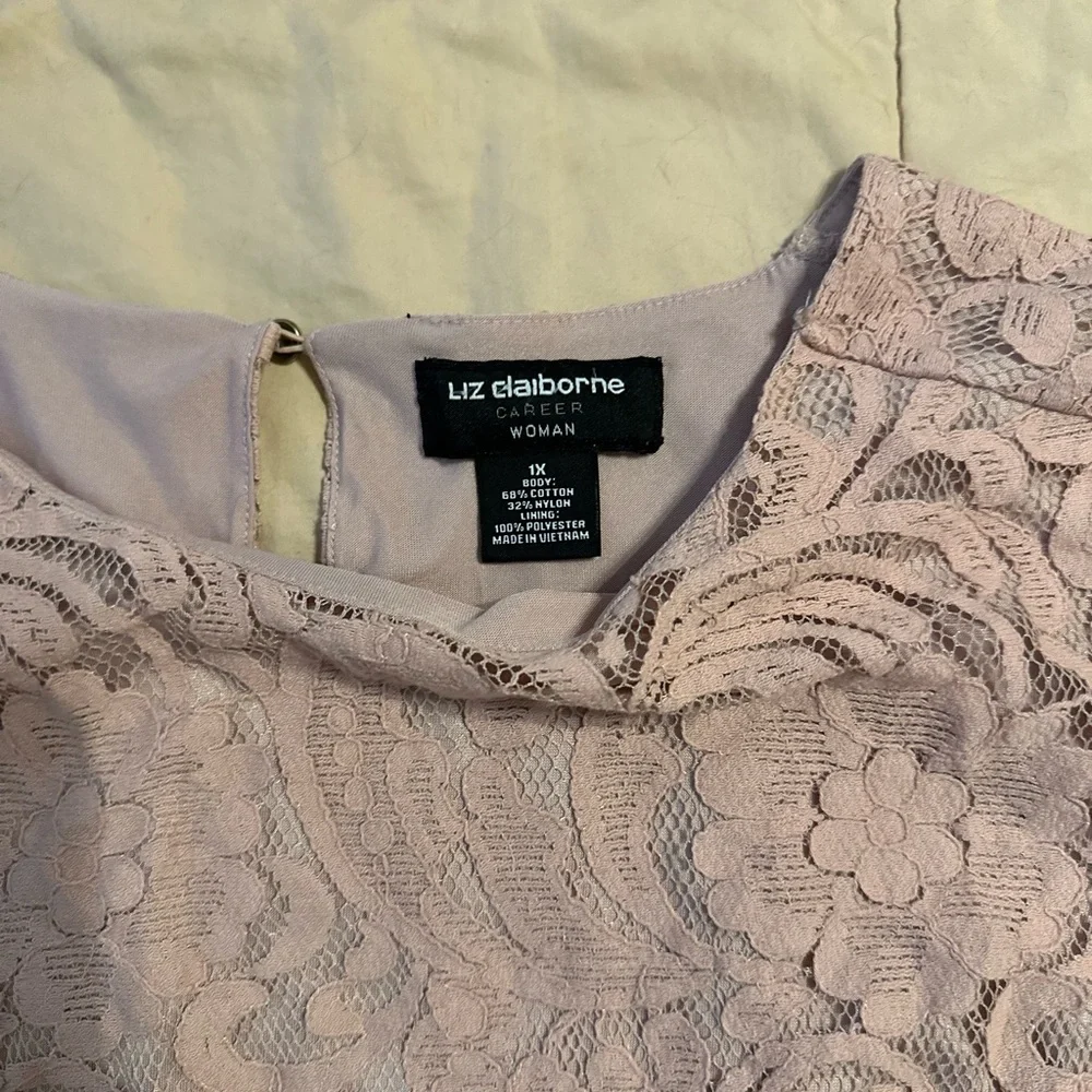 BOGO: Pink Lace Blouse - Picture 2 of 2